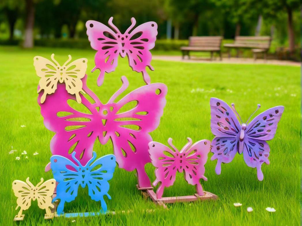 彩蝶组合 不锈钢着色 2.2米x1.8米